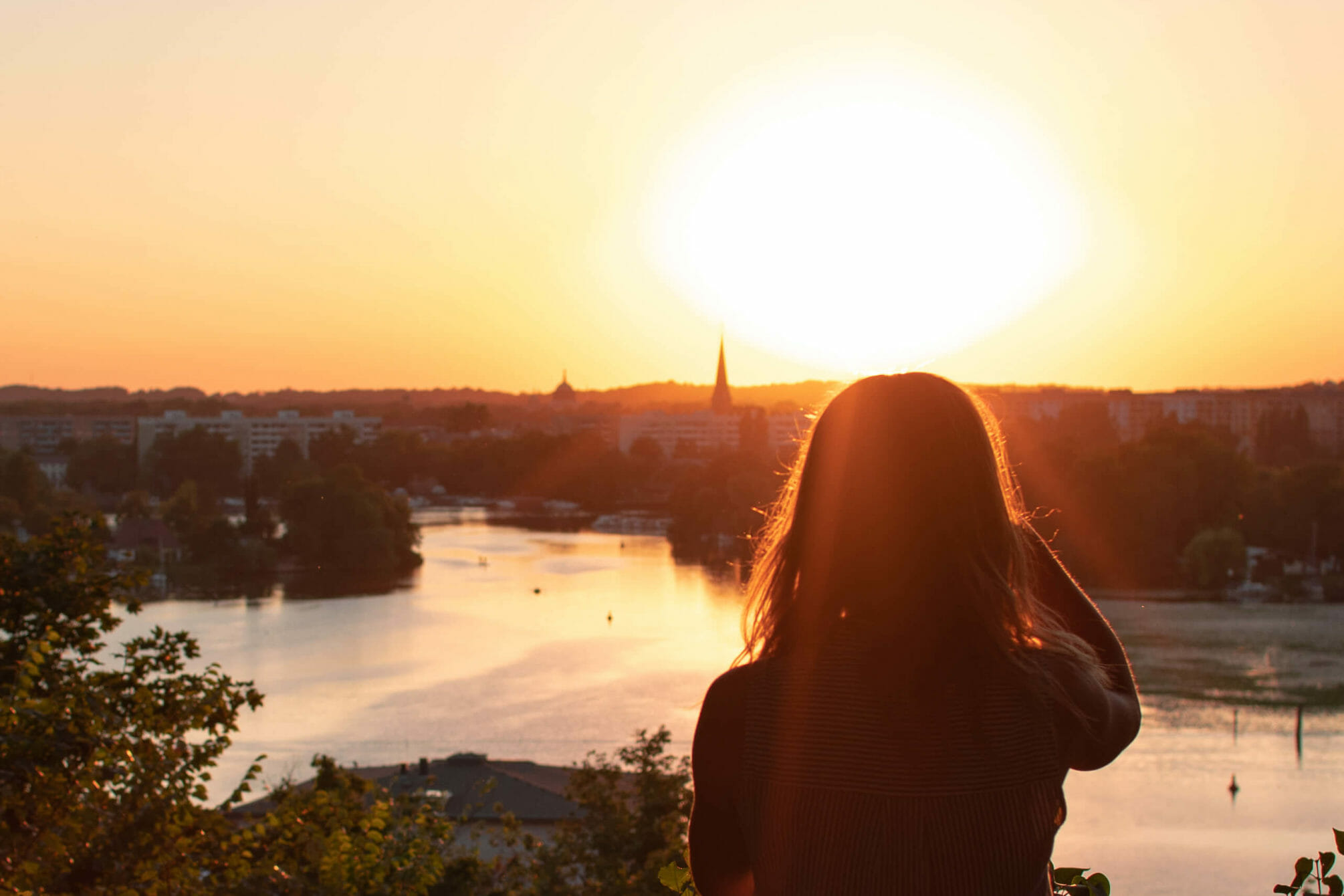 Sonnenuntergang über dem Templiner See